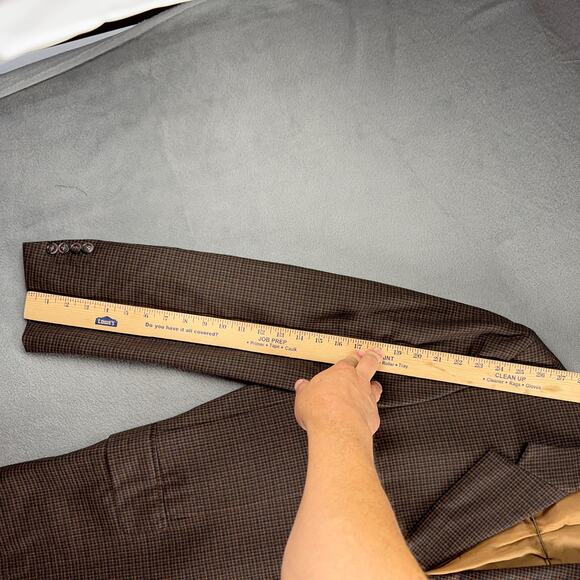 Brioni Senato Italy 100% Wool Brown 3 Button Single Breast Blazer Jacket 44 R - Picture 12 of 13